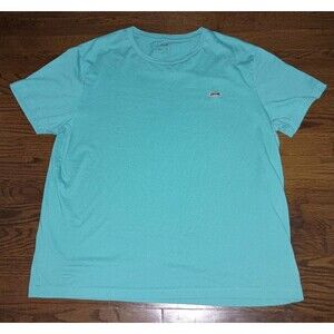 Le Tigre Shirt Mens XL Tiger Logo Teal Turquoise Green Pima Cotton T-Shirt